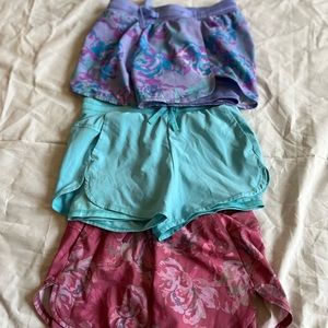 All In Motion athletic shorts with built in tights size 7/8 Lot of 3